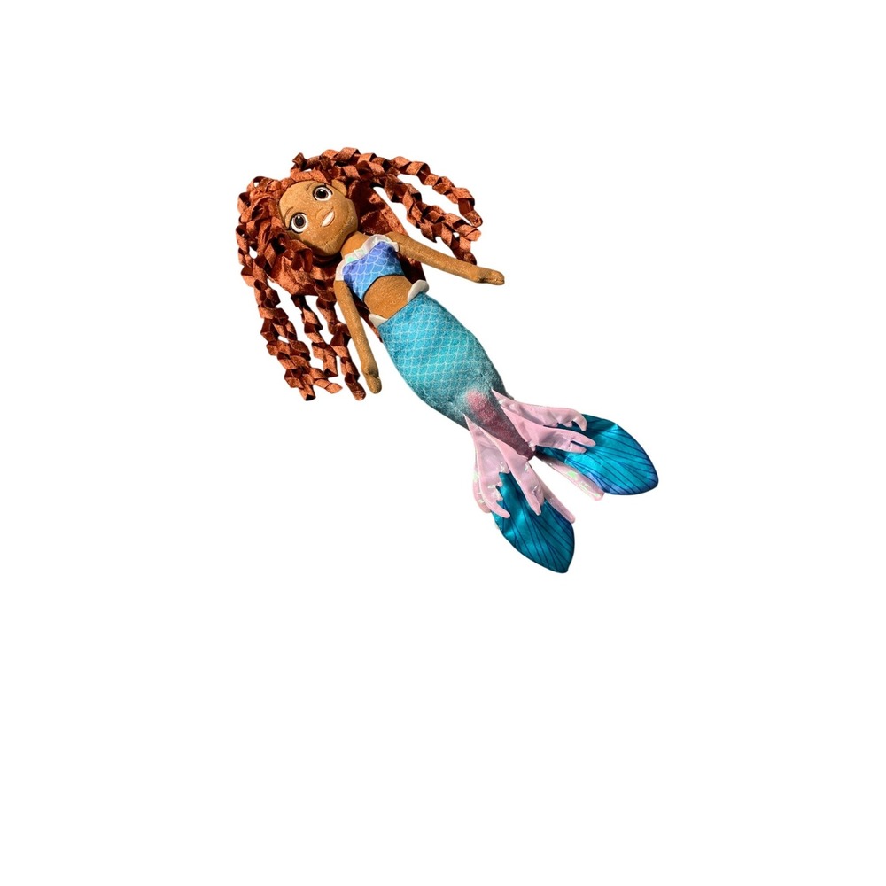 Disney The Little Mermaid Ariel Live Action Plush Doll Teal Blue 17 Inch